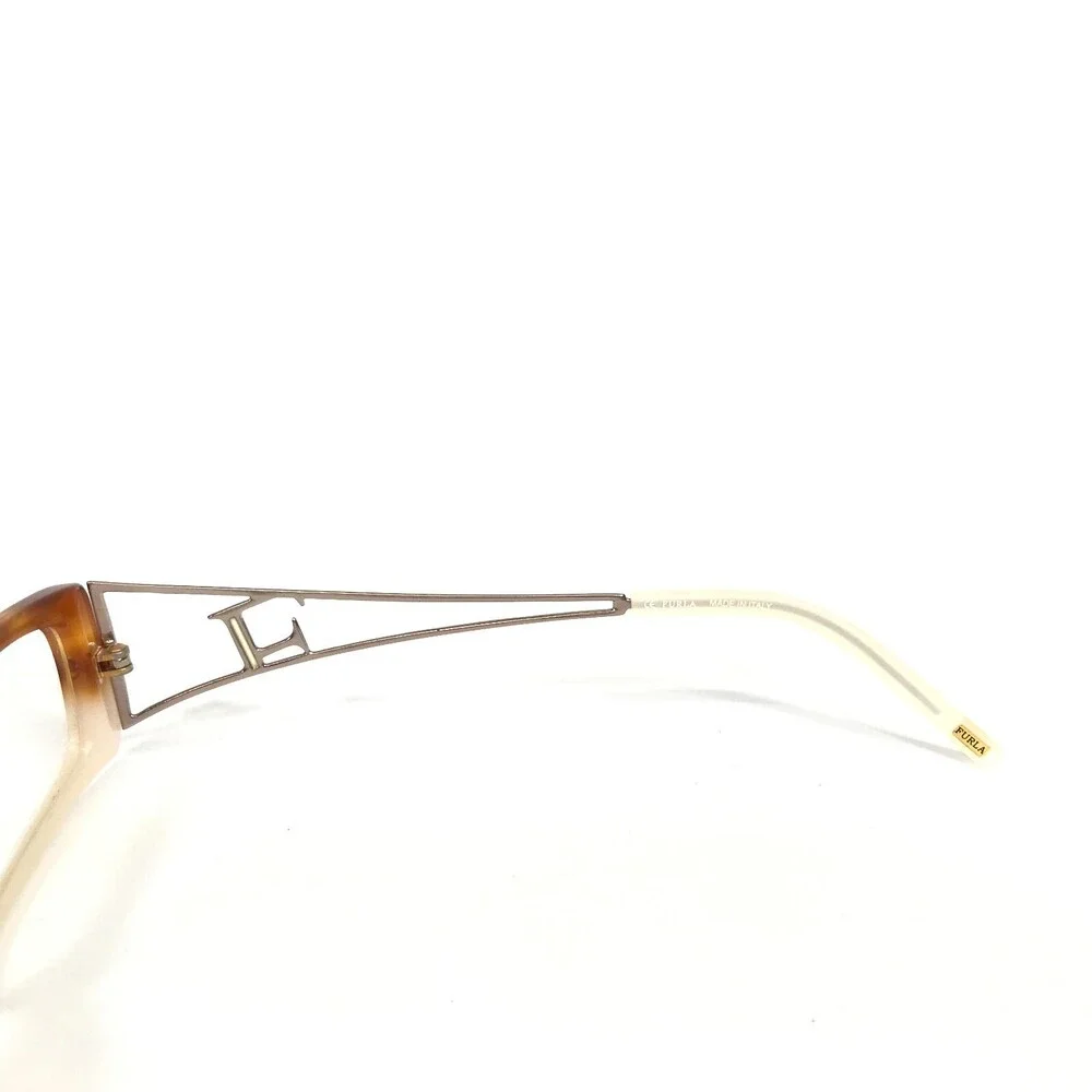 Furla Eyeglasses Frames TATIANA VU4553 COL.6FM Tortoise Ivory Gold 53-16-140